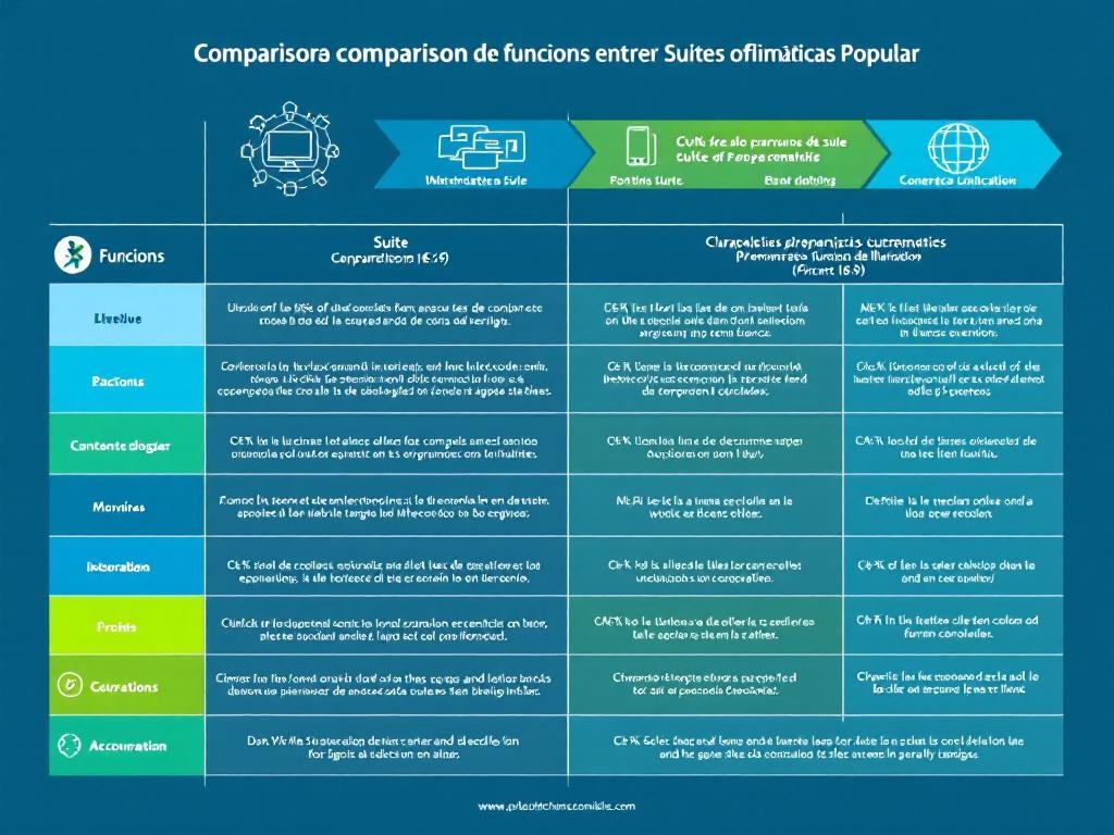 Comparativa de funciones entre suites ofimáticas